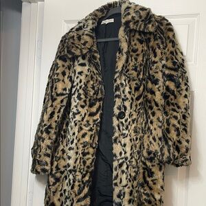 Madison Stone Leopard Coat size small